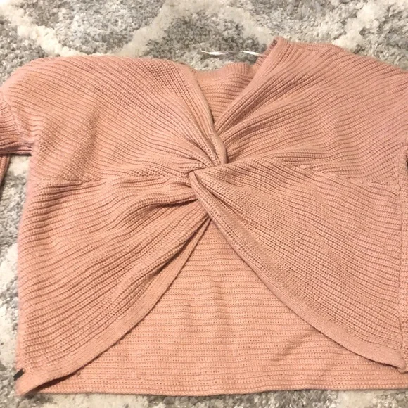 Super cute light pink open back sweater S - Picture 2 of 2